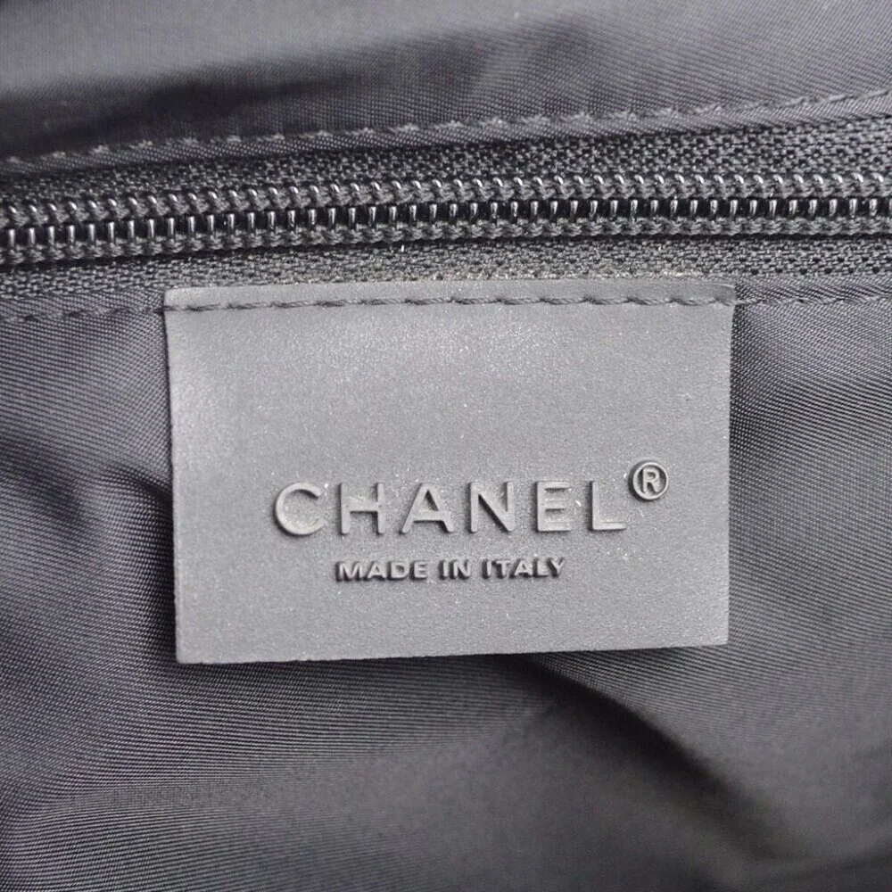 Chanel Black Felt Nylon Sport Line 2way Handbag 182873
